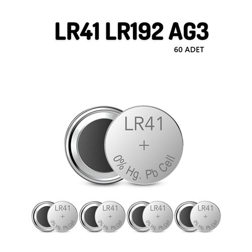 Transformacion 50+10 ADET LR41 LR192 AG3 1.55V  Alkaline Pil 