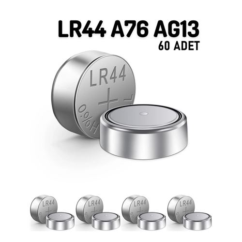 Transformacion 50+10 ADET LR44 A76 AG13 1.55V Alkaline Pil 