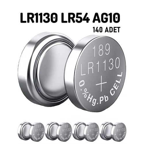 Transformacion 100+40 ADET LR1130 LR54 AG10 1.55V 10 Adet Alkaline Pil 