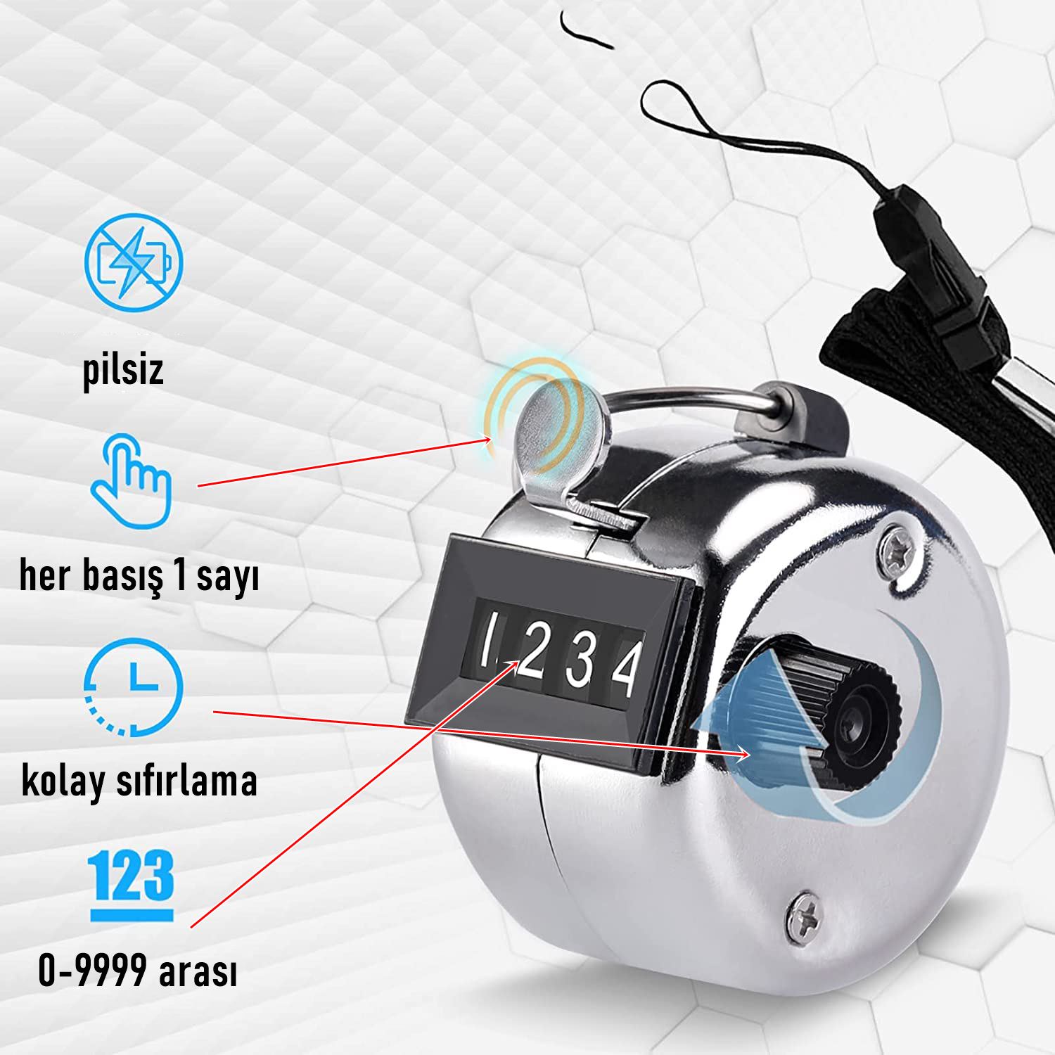 TransForMacion Parmak Sayacı Metal 0-9999 718751