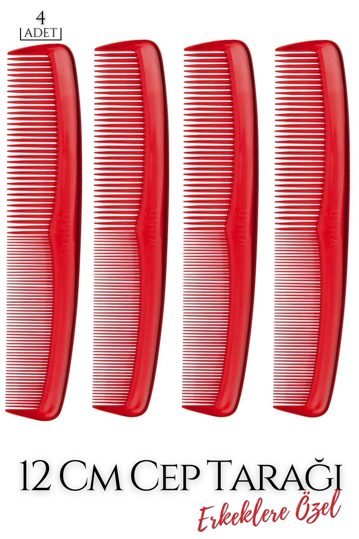 12 Cm Erkek Cep Tarağı 4 ADET 718894