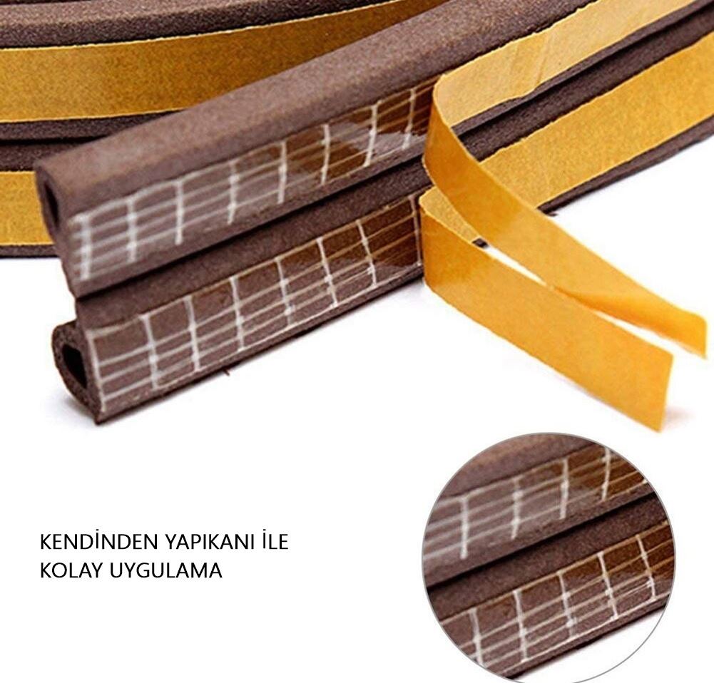 TransForMacion D Tip Kapı Pencere Ses Isı Yalıtım Bandı EPDM Kauçuk 39 Metre 718912