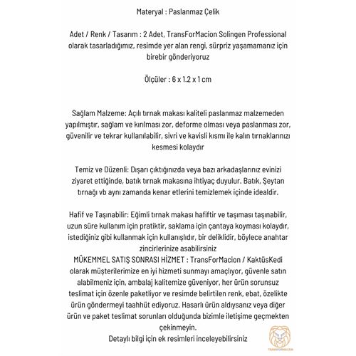 TransForMacion Eğimli Tırnak Makası 2 li Set Solingen Profesyonel 718969