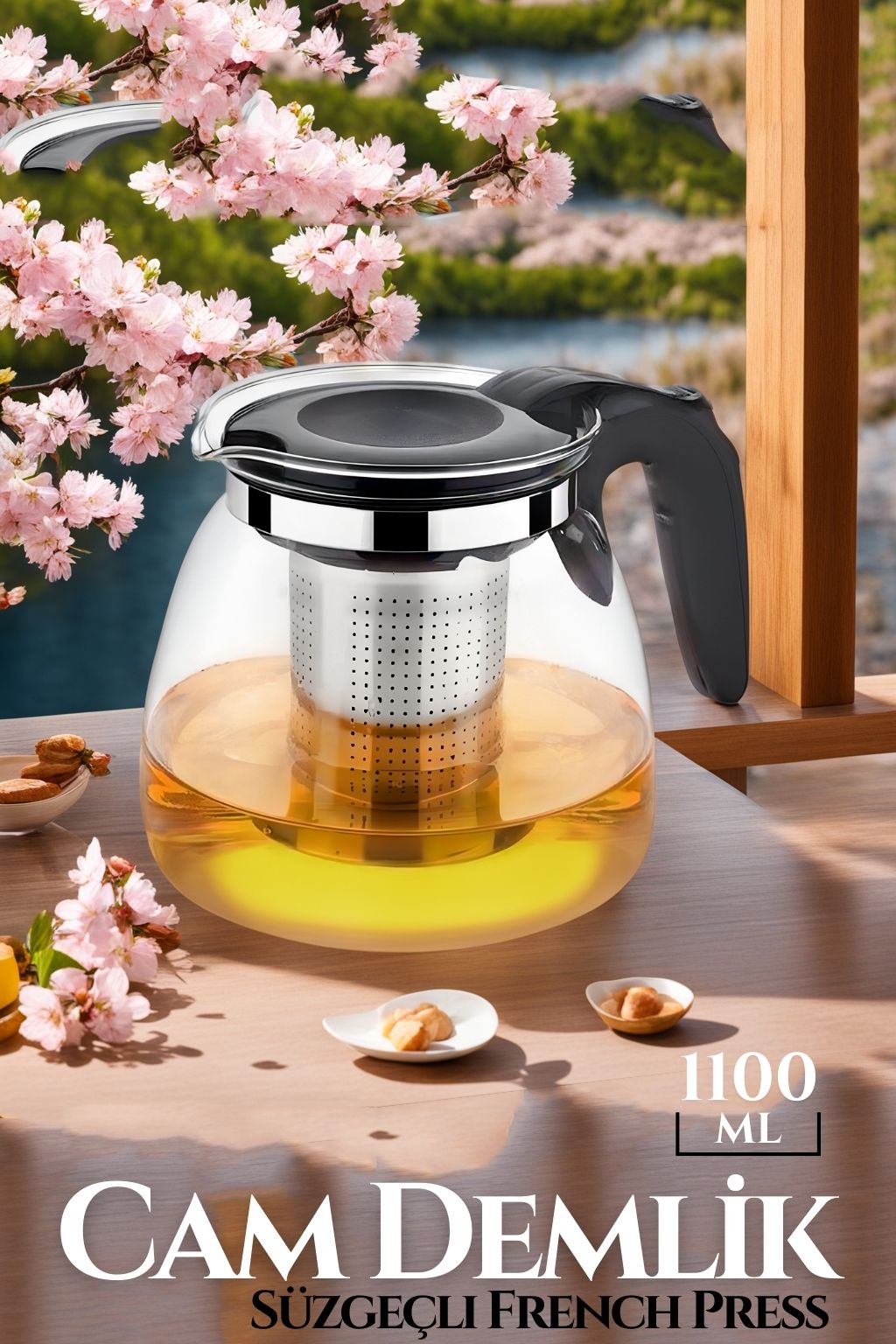 TransForMacion 1100 Ml Süzgeçli French Press Cam Demlik 719020