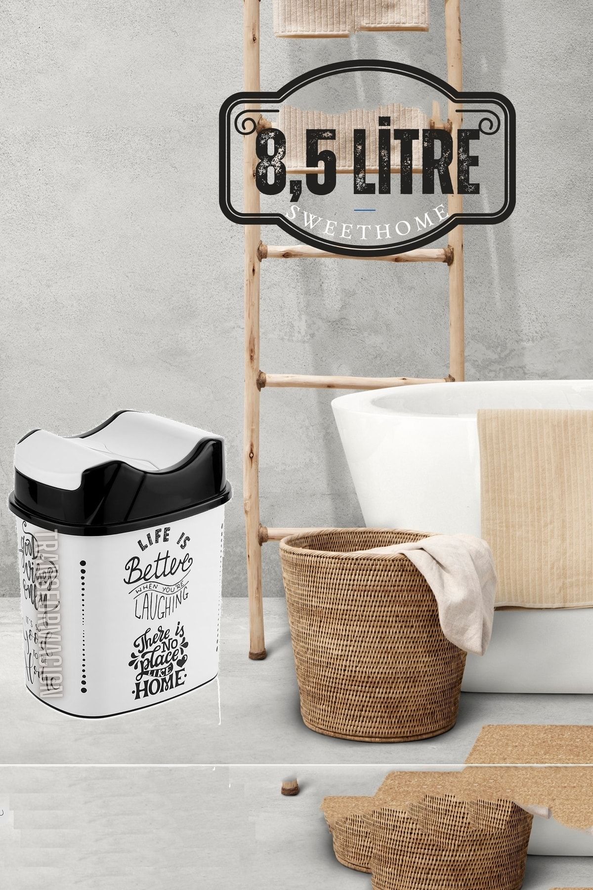 TransForMacion Sweethome White 8.5 Çöp Kovası 718061