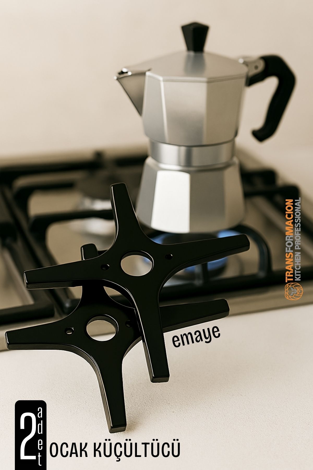 TransForMacion Moka Pot İçin Ocak Küçültücü 2 adet  719042 