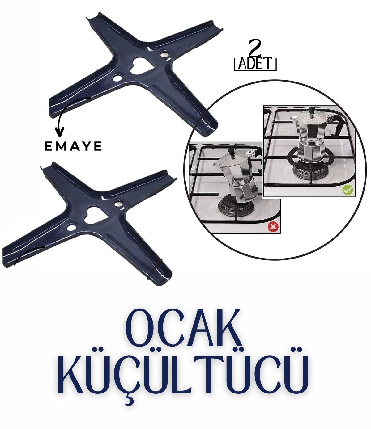 TransForMacion Moka Pot İçin Ocak Küçültücü 2 adet  719042 