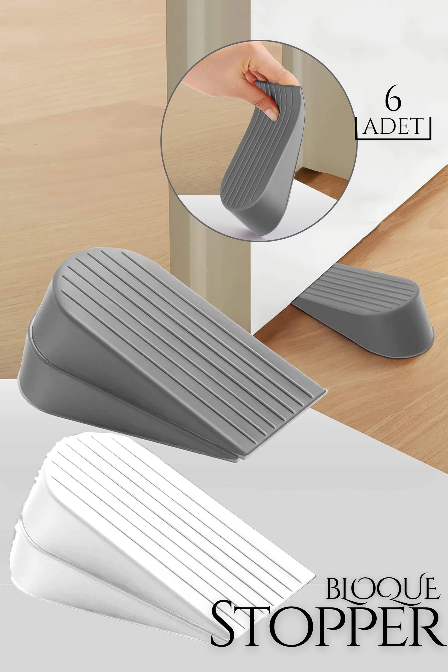 TransForMacion 6 lı Set Kauçuk Kapı Stopperi Bloque Design 719118