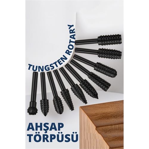 TransForMacion Tungsten Ahşap Oyma Şekillendirme 10 LU Törpü Seti 719204	