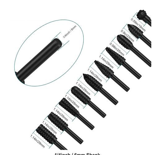 TransForMacion Tungsten Ahşap Oyma Şekillendirme 10 LU Törpü Seti 719204	