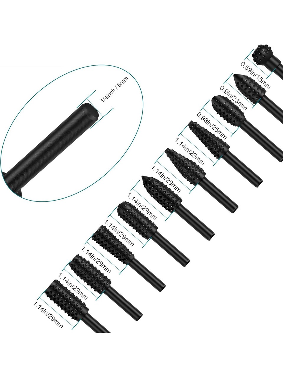 Tungsten Ahşap Oyma Şekillendirme 10 LU Törpü Seti 719204	