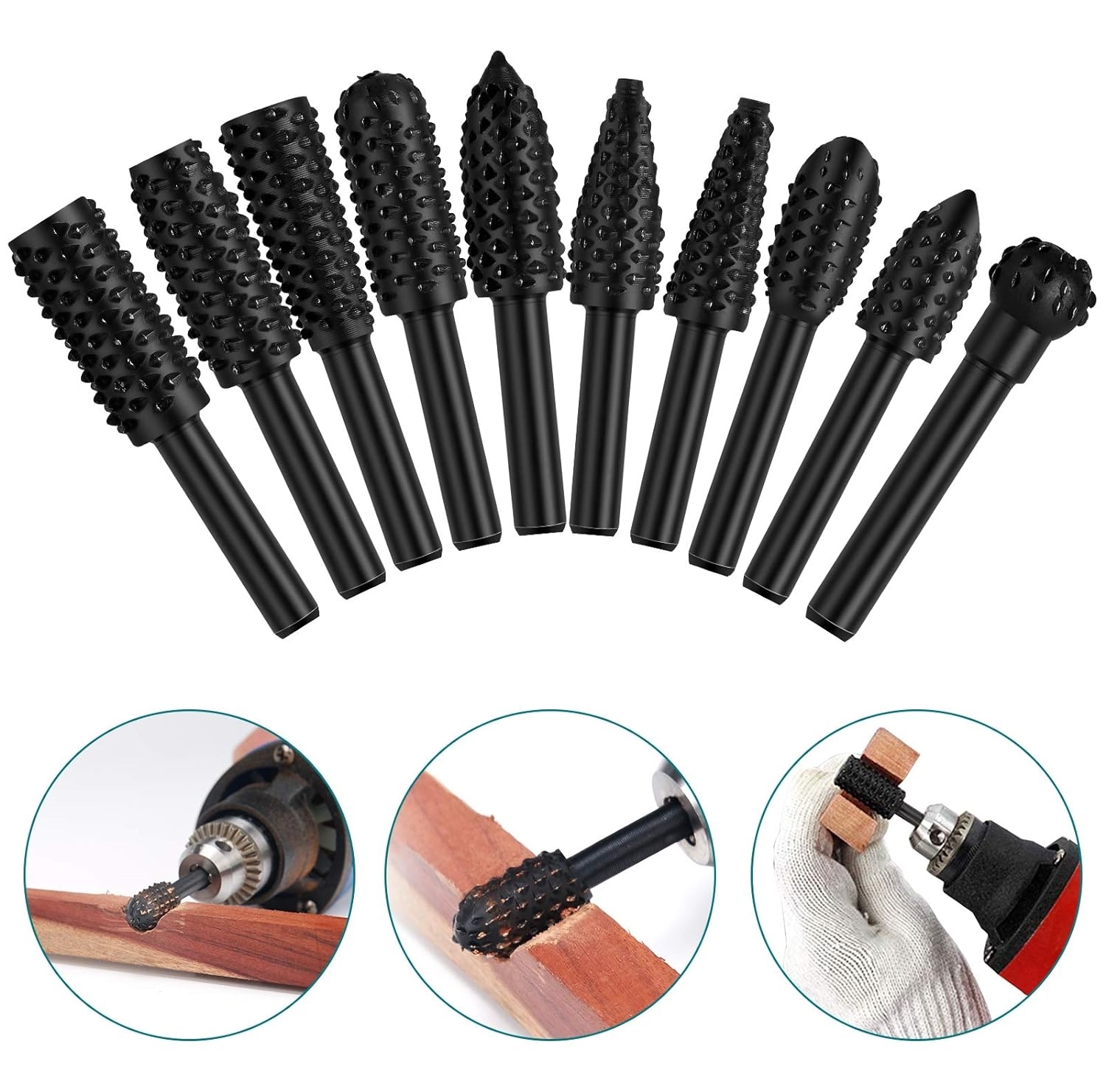 Tungsten Ahşap Oyma Şekillendirme 10 LU Törpü Seti 719204	