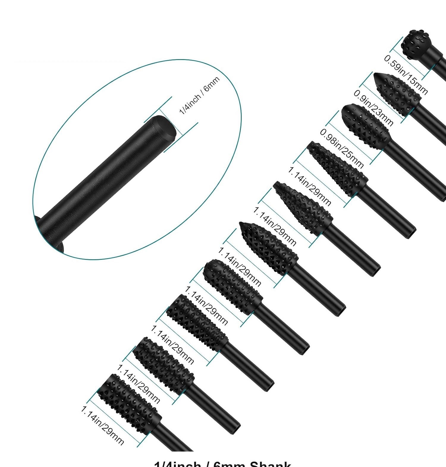 Tungsten Ahşap Oyma Şekillendirme 10 LU Törpü Seti 719204	