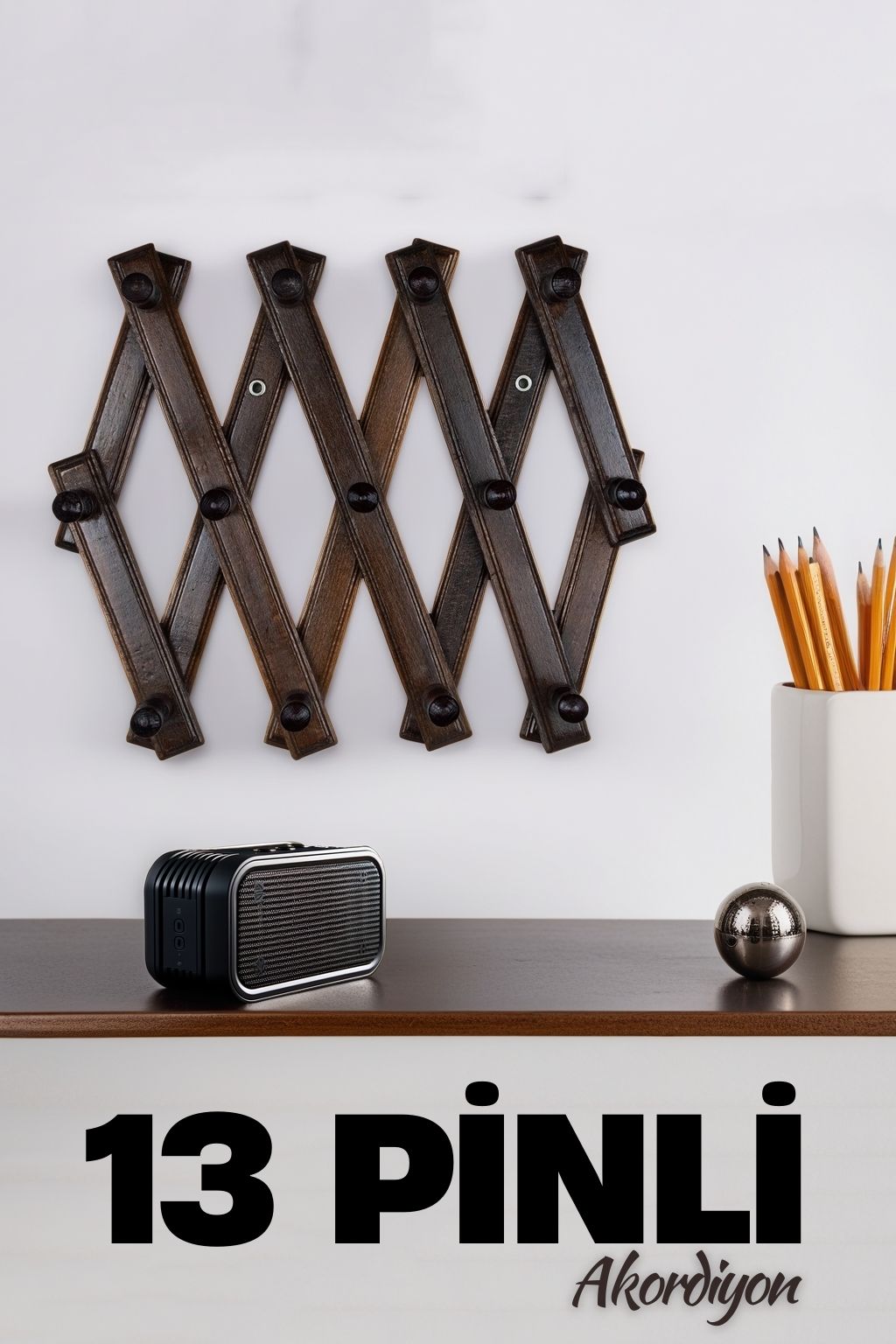 TransForMacion 13 Pinli Ahşap Akordiyon Askı 719211