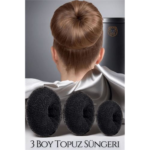 TransForMacion Siyah Saç Topuz Süngeri 3 Boy Forero Design 719269