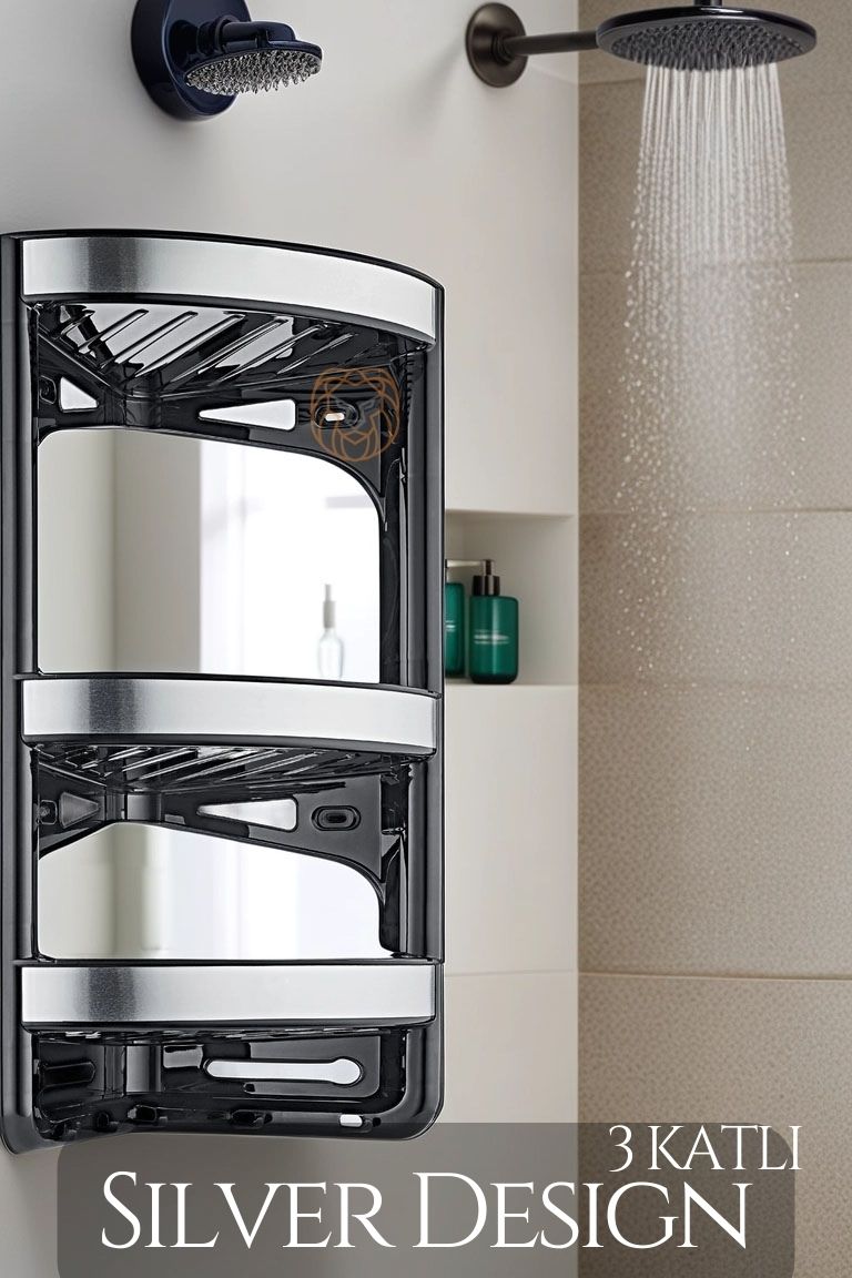 TransForMacion Banyo Köşe Rafı Silver Design 719295