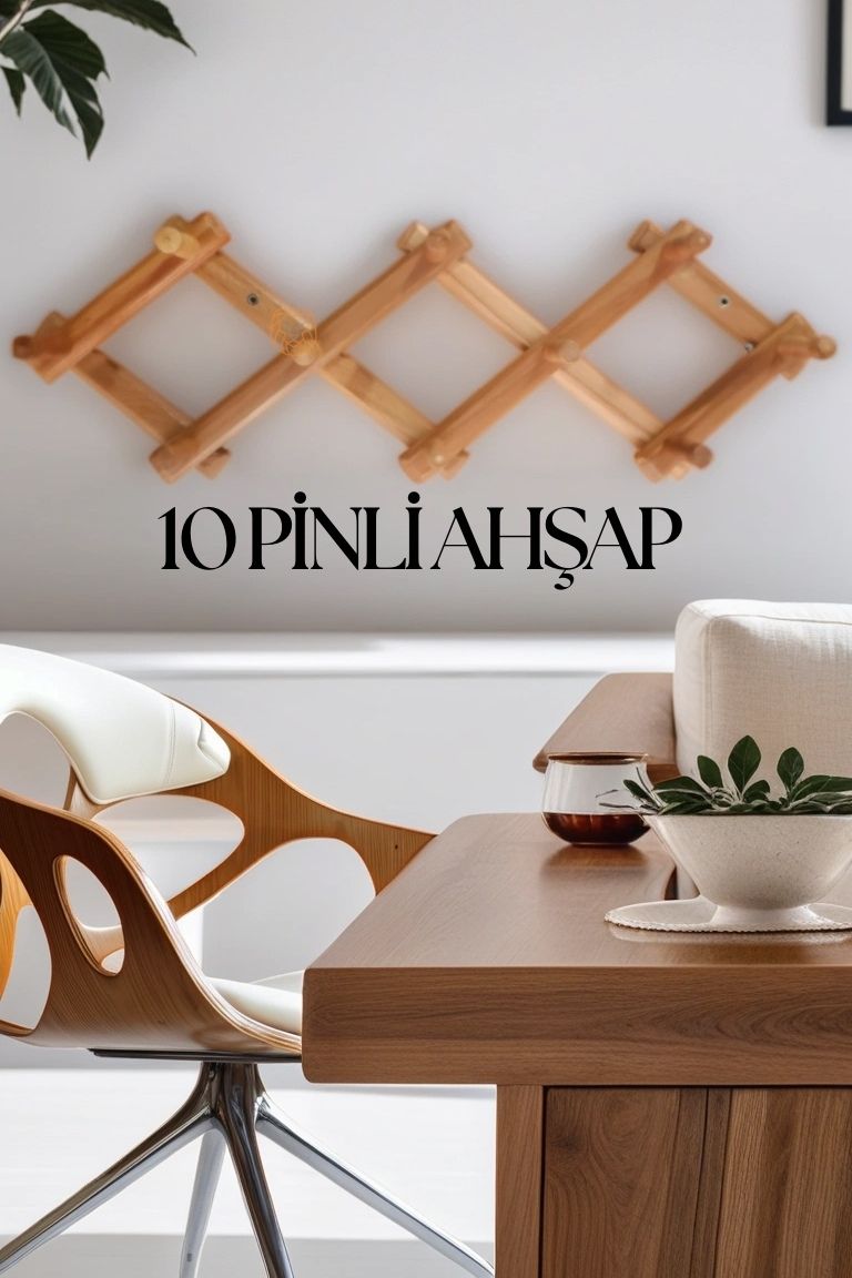 TransForMacion 10 Pinli Ahşap Akordiyon Askı Paganelli Design 19403