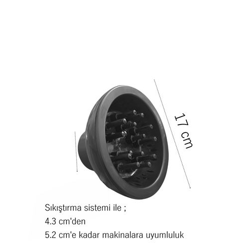 TransForMacion Profesyonel Fön Için Difüzör Vigo Başlık 719410