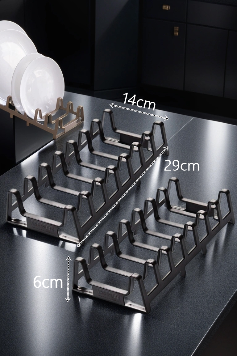 2 li Dolap İçi Tencere Kapak Ve Tabak Düzenleyici Kurutmalık Organizer  SİYAH 719446