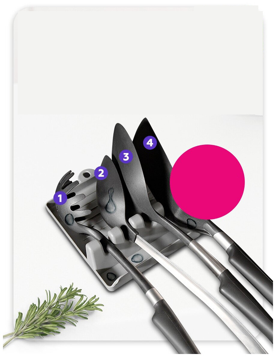 TransForMacion 2 li Düzenleyici Kaşıklık Tencere Kapağı Standı Kirli Kaşıklık Kepçe Altlığı 719449