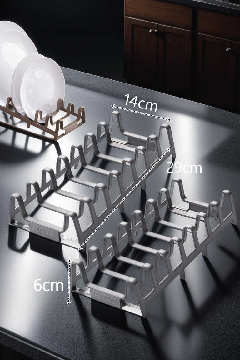 2 li Dolap İçi Tencere Kapak Ve Tabak Düzenleyici Kurutmalık Organizer GRİ 719447