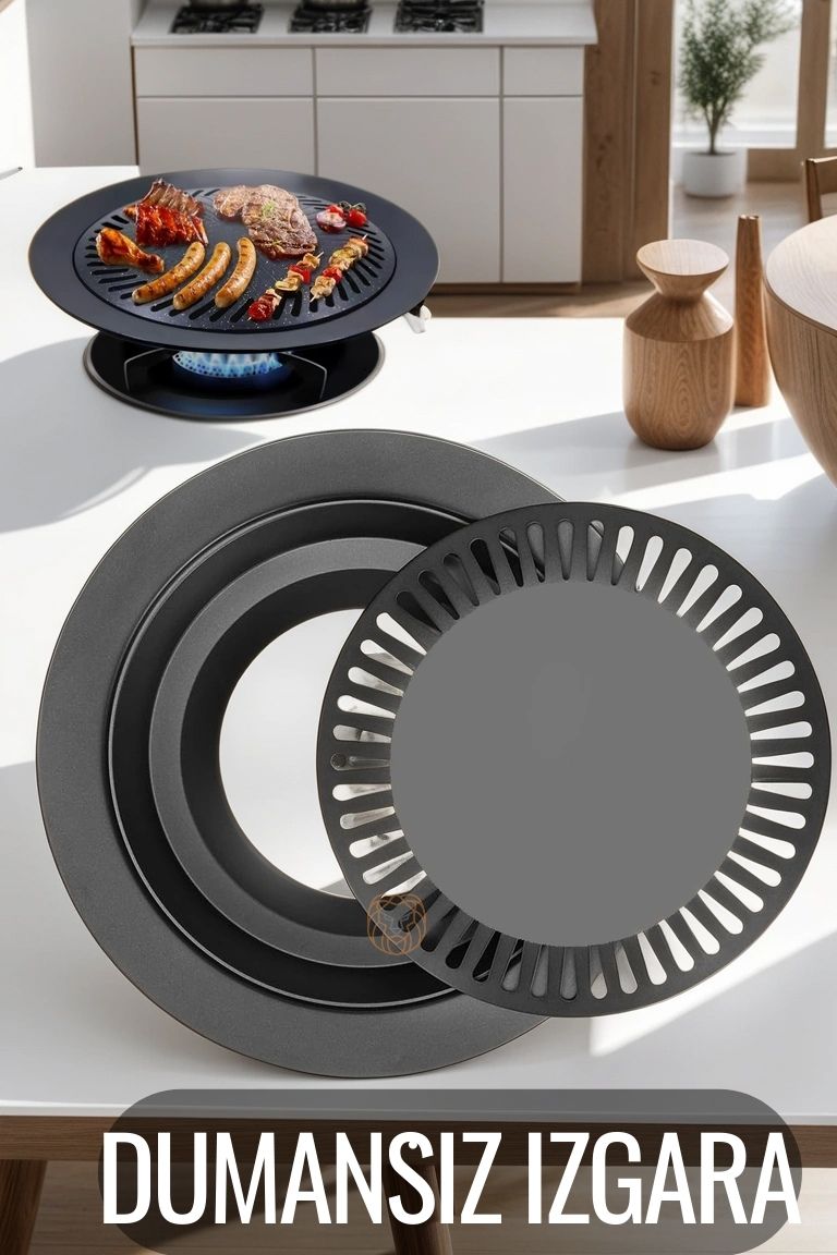 Kokusuz Dumansız Izgara Su Hazneli Ocak Üstü Grill 719521