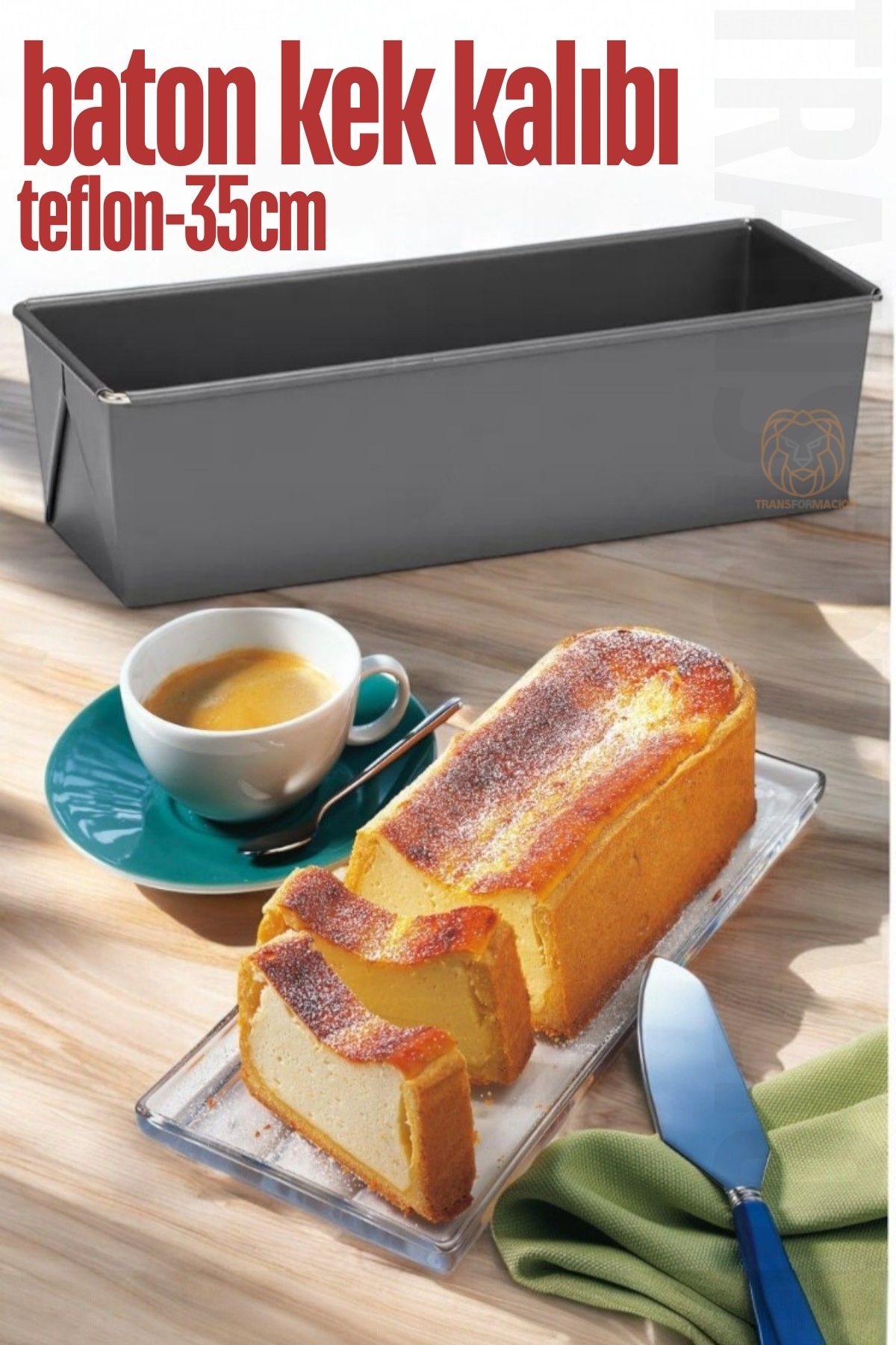 TransForMacion Teflon Kek Pişirme Kalıbı Baton Kek Kalıbı 35 cm 719575