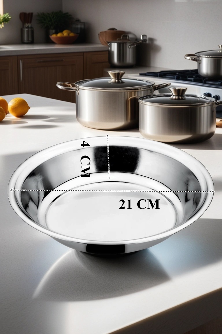 21 cm 4 LÜ Tabak Seti Paslanmaz Çelik B.Caprio Design 719554