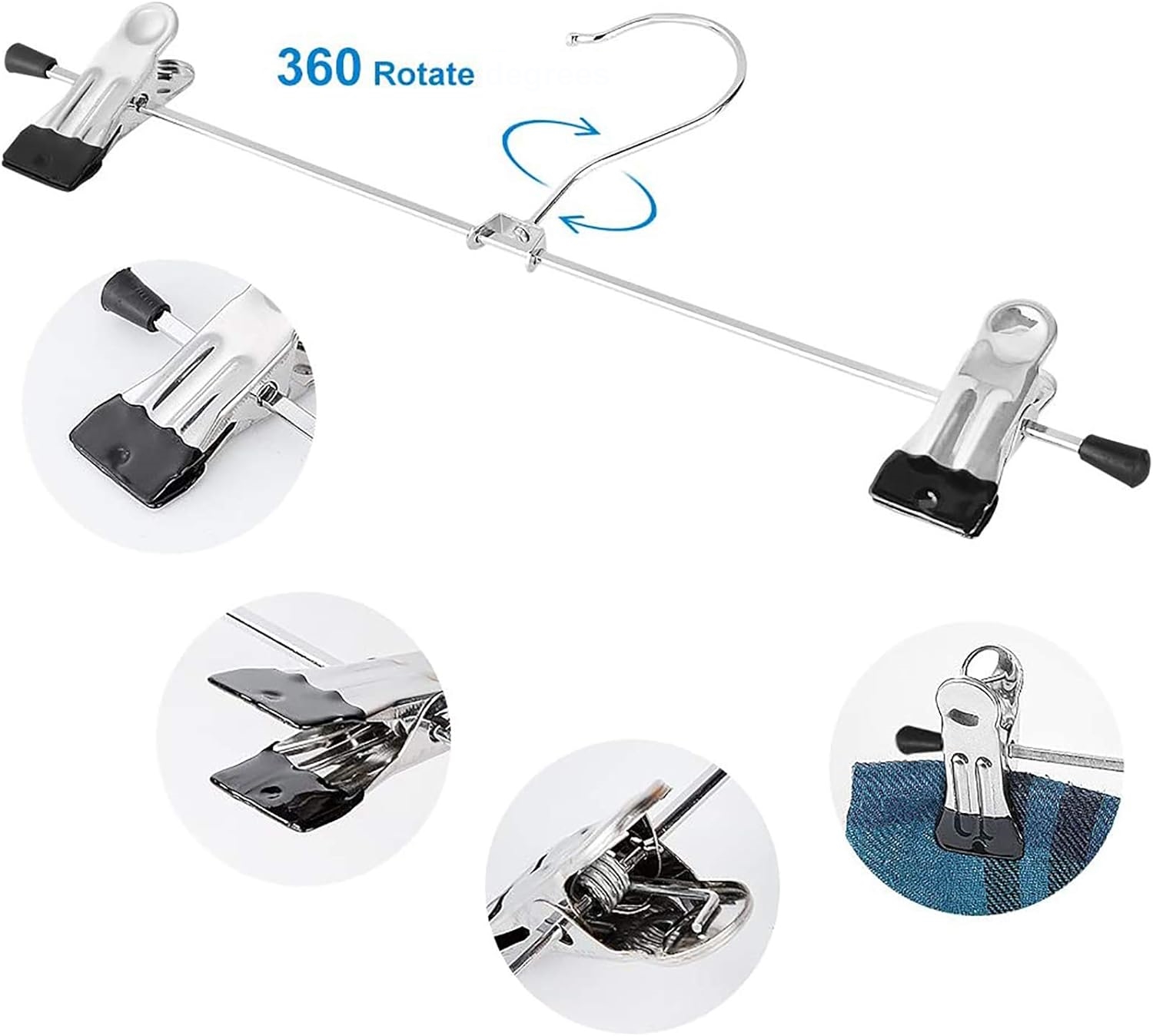 Metal Etek Pantolon Askısı - Mandallı Etek Askısı Pantolon Askısı 8 Adet 719536