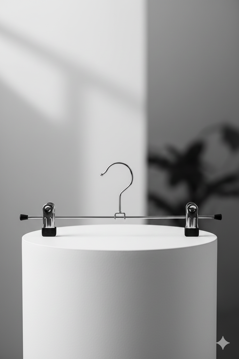 Premium Metal Pantolon ve Etek Askısı 8'li Set - Ayarlanabilir Kaymaz Klipsli 40cm Organizer 719536