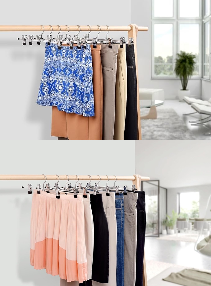 Metal Etek Pantolon Askısı - Mandallı Etek Askısı Pantolon Askısı 8 Adet 719536