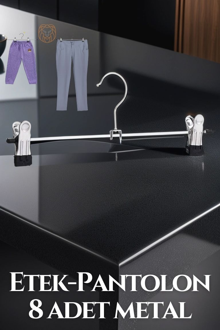 Metal Etek Pantolon Askısı - Mandallı Etek Askısı Pantolon Askısı 8 Adet 719536
