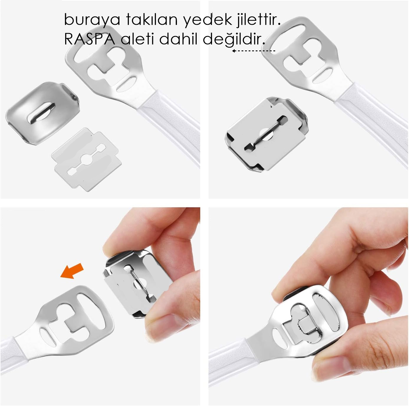 Raspa Topuk Jileti 30 lu PAKET Ayak Taban Nasır Yedek Jileti 719582