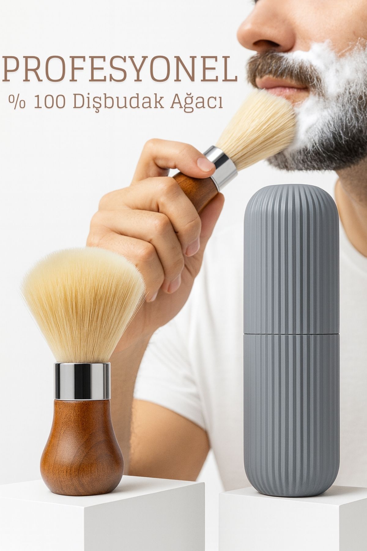 Diş Budak Ağacı Tıraş Fırçası + Iglesias Seyahat Kutusu Seti 715329