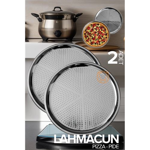 TransForMacion Lahmacun Pizza Pide Pişirme Tepsisi 2 li SET 32 cm 719633