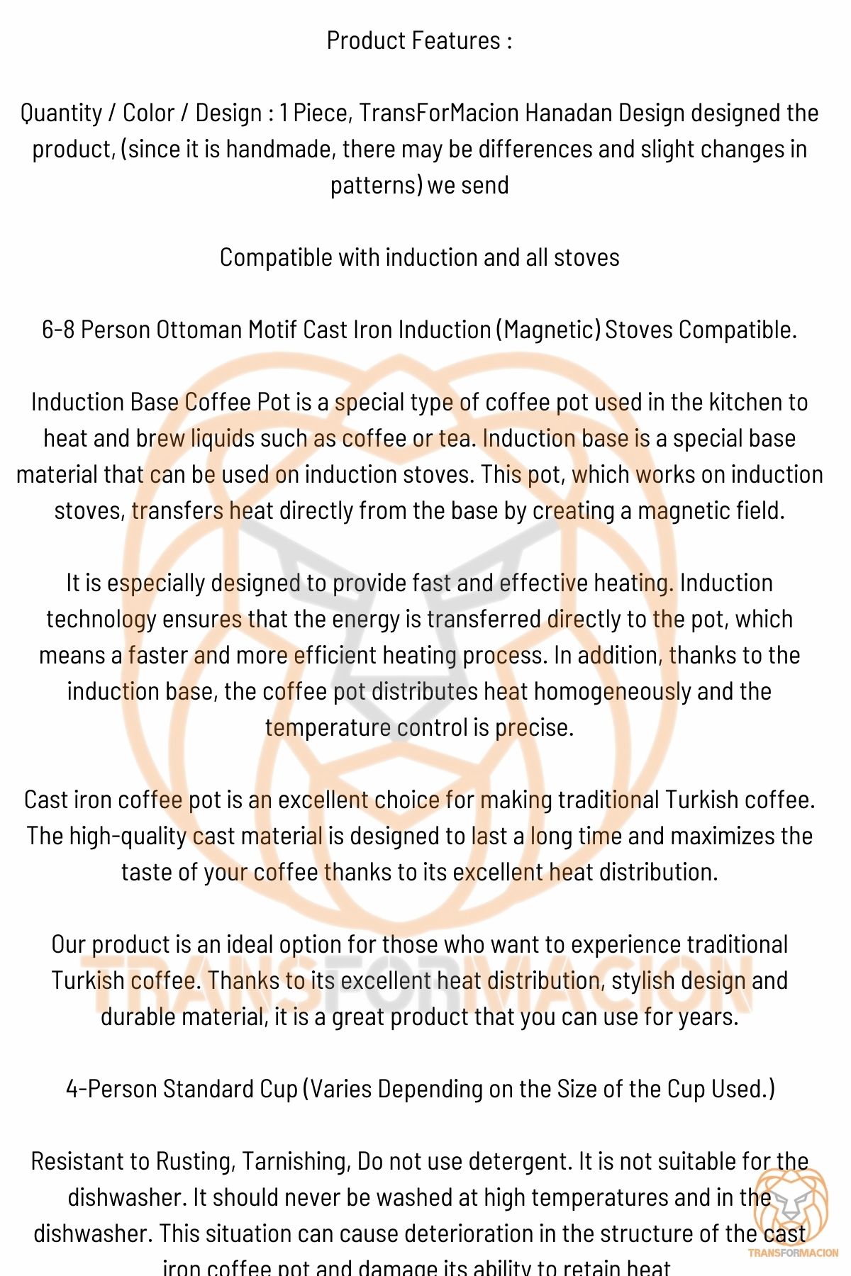 6-8 Kişilik XL Bakır Cezve İndüksiyon Tabanlı 719641