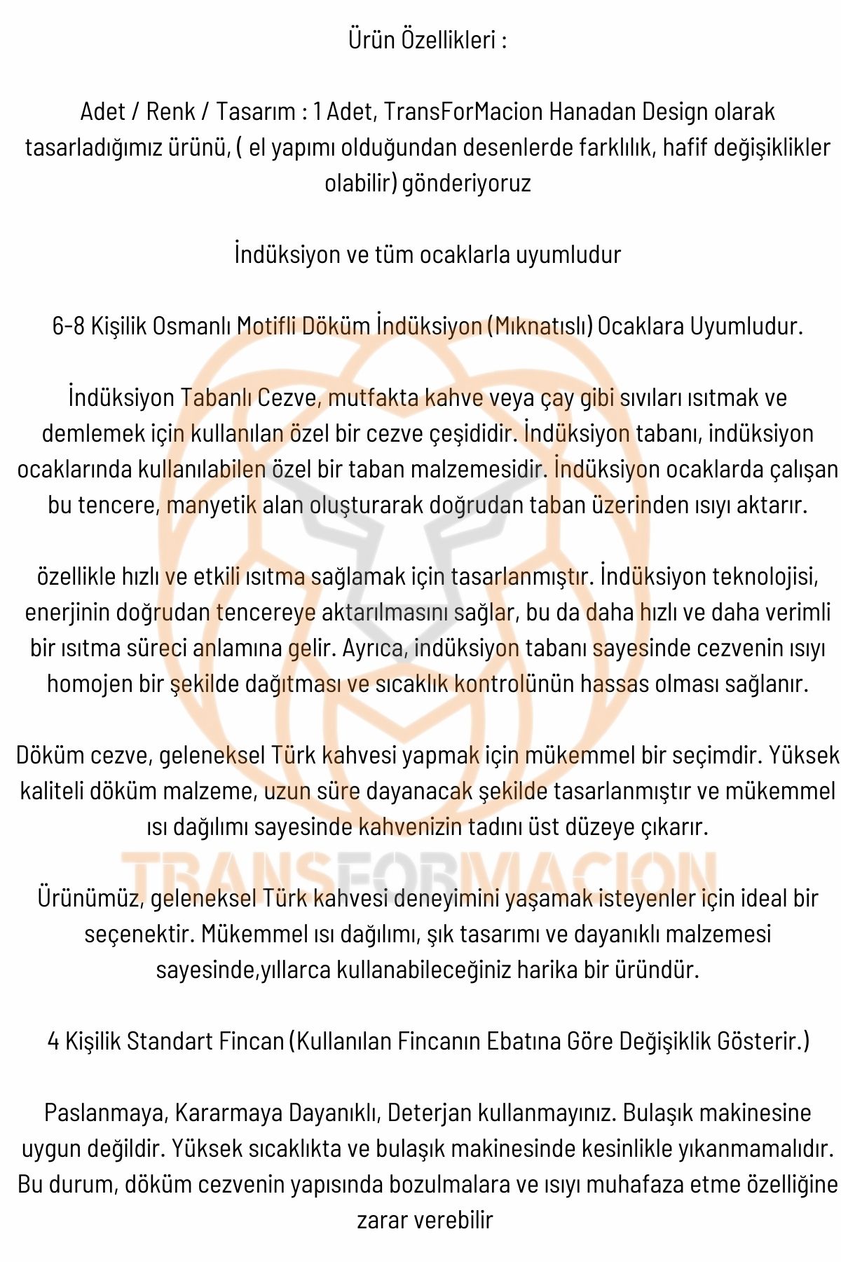 6-8 Kişilik XL Bakır Cezve İndüksiyon Tabanlı 719641