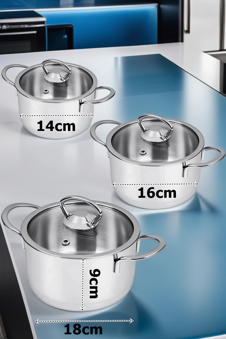 TransForMacion 6 Parça Tencere Seti Paslanmaz Çelik 719649