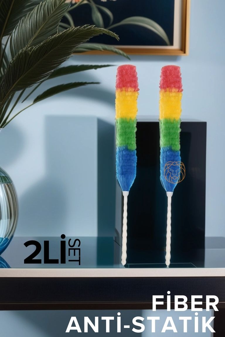 2 li SET Fiber Toz Alma Püskülü California Design 719657