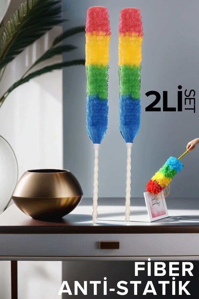 2 li SET Fiber Toz Alma Püskülü California Design 719657