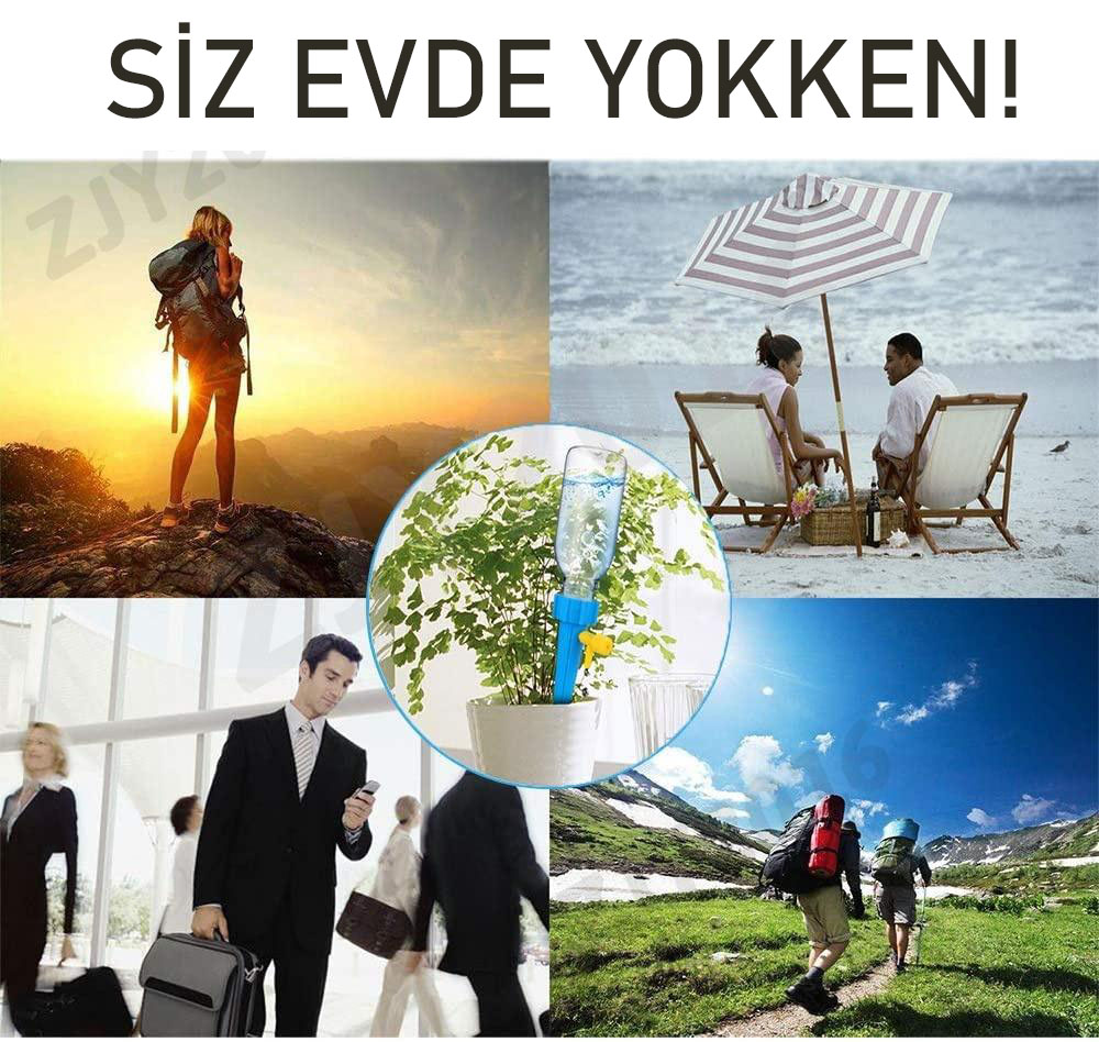 Çiçek Damlama Sulama Şişe Aparat 18 li set Seti 719678
