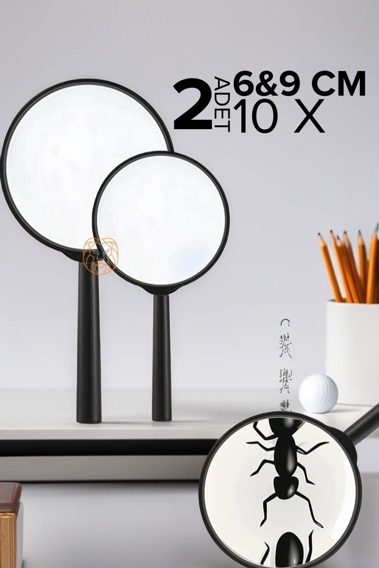 10X Büyüteç 6 ve 9 cm 2 li SET 719687