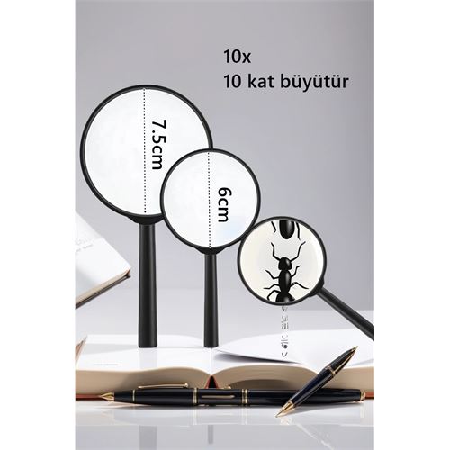 TransForMacion 10X Büyüteç 6 ve 7,5 cm 2 li SET 719688