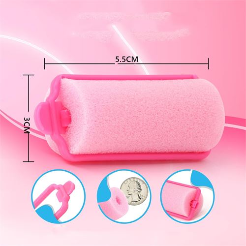 TransForMacion Süngerli Gece Bigudisi Isısız Saç Şekillendirme Doğal Bukle Bigudisi 3 cm 20 Adet 719759