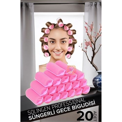 TransForMacion Süngerli Gece Bigudisi Isısız Saç Şekillendirme Doğal Bukle Bigudisi 3 cm 20 Adet 719759