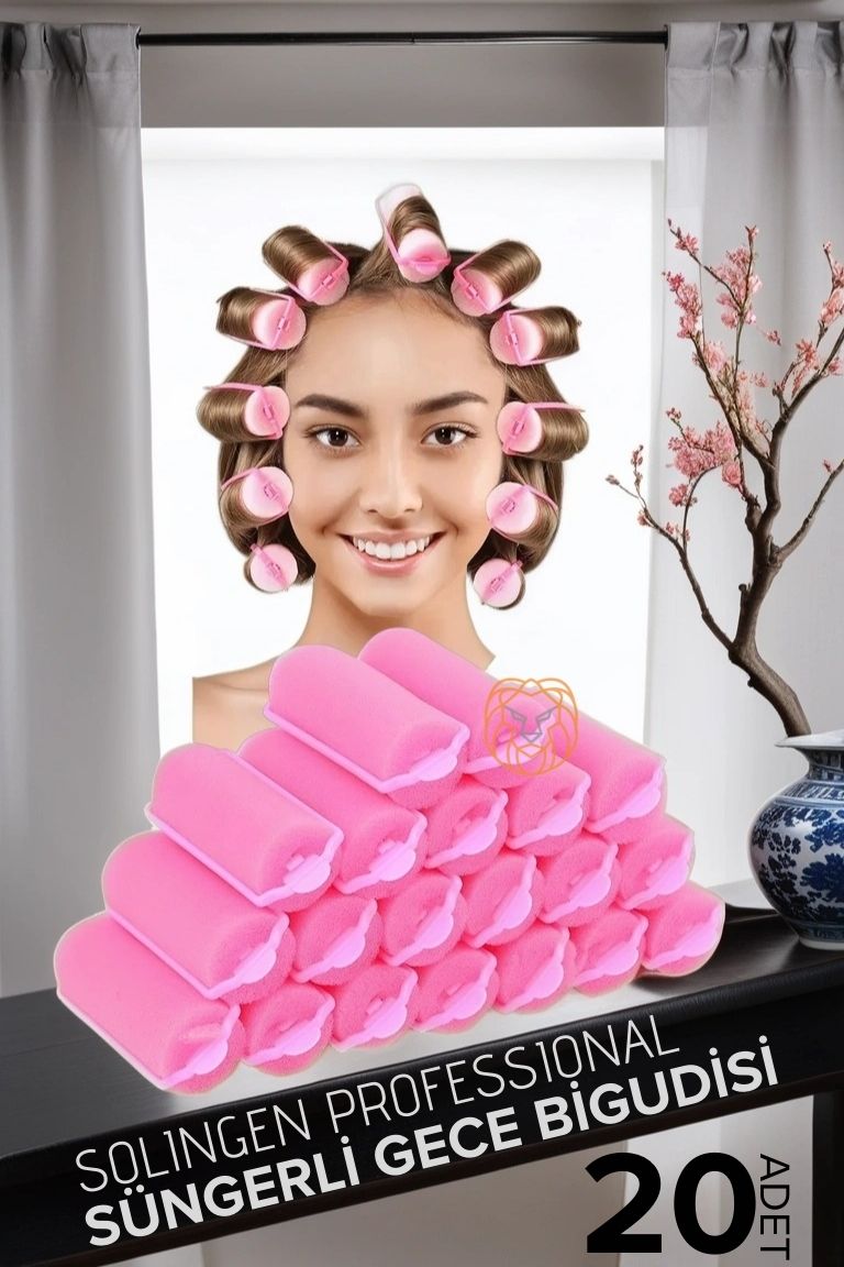 Süngerli Gece Bigudisi Isısız Saç Şekillendirme Doğal Bukle Bigudisi 3 cm 20 Adet 719759