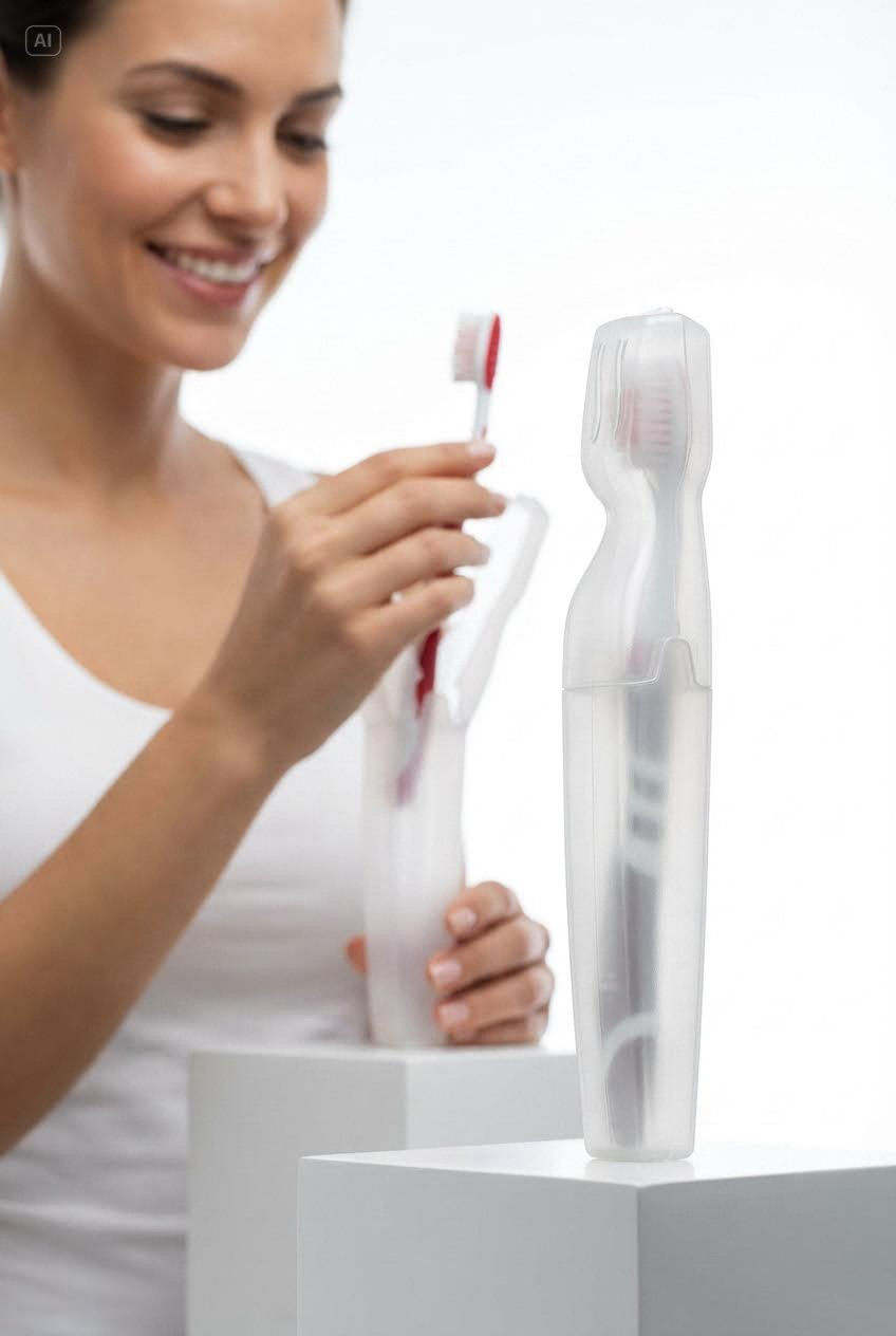 4 lü Kapaklı Diş Fırçası Kutusu Kapaklı Diş Fırçalık – Hijyenik ve Şık Banyo Düzeni  719735