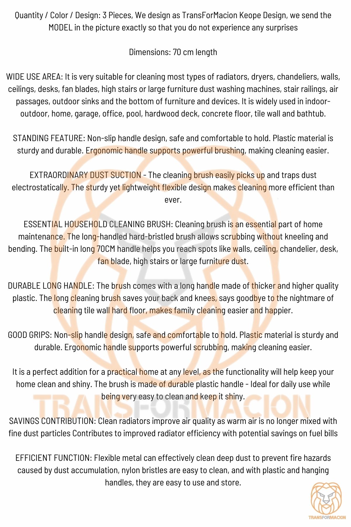 Kalorifer Petek Temizleme Fırçası 3 ADET 719753