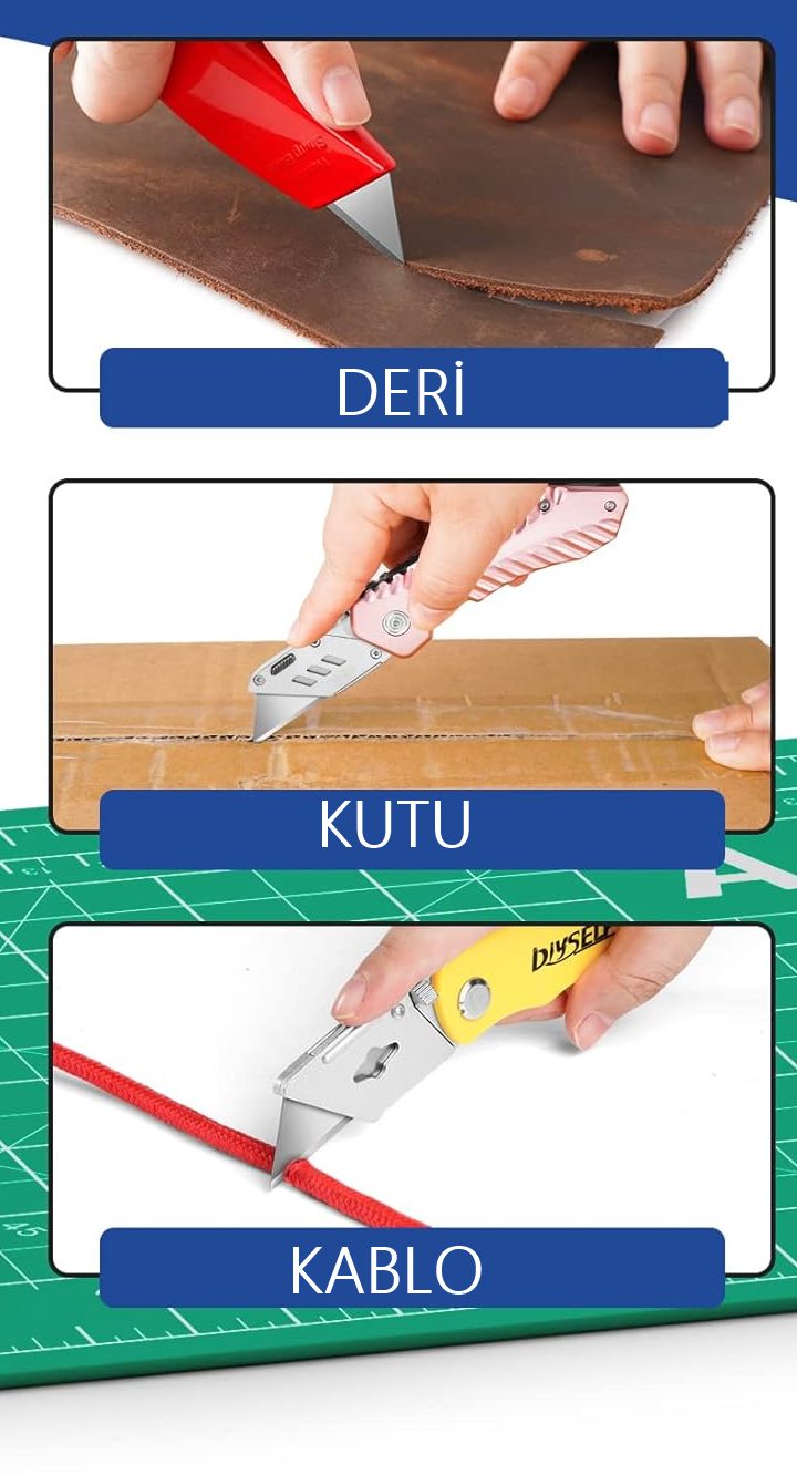 TransForMacion Yedek Bıçak Halı Falçatası Katlanabilir Maket Bıçağı 30 ADET 719882