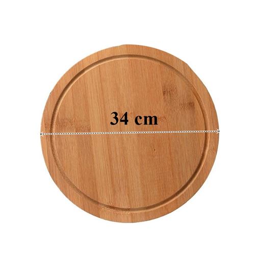 TransForMacion Ahşap Pizza Lahmacun Pide Sunum ve Kesim Tahtası 34 cm 4 ADET 719916 
